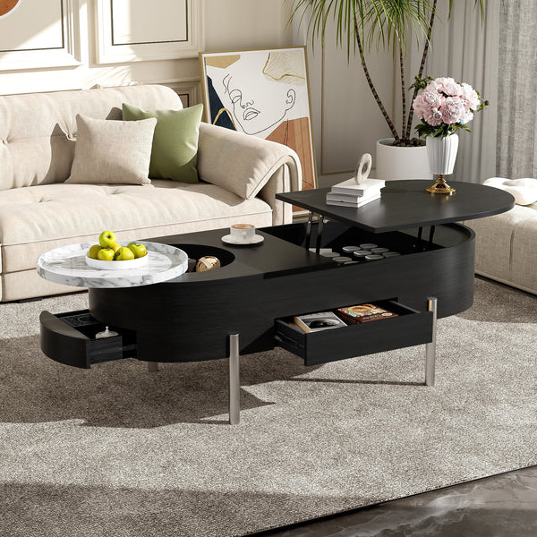 KRAVON Sleek Storage Coffee Table