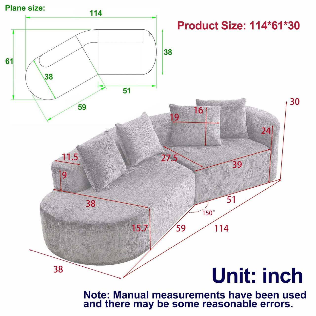 FELIX 114" Sectional Sofa