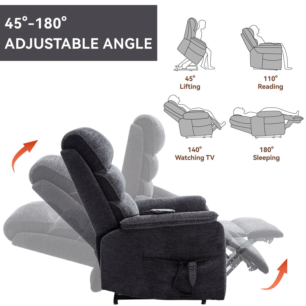 COZYLift 35" Recliner with Heat Massage - 7880