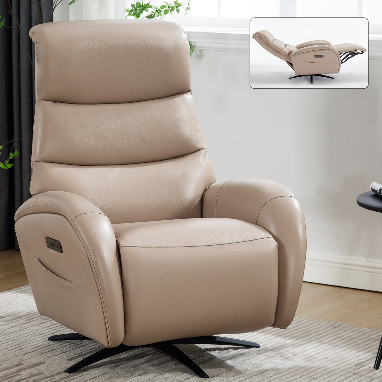 QORVANIX 32" Swivel Recliner Chair