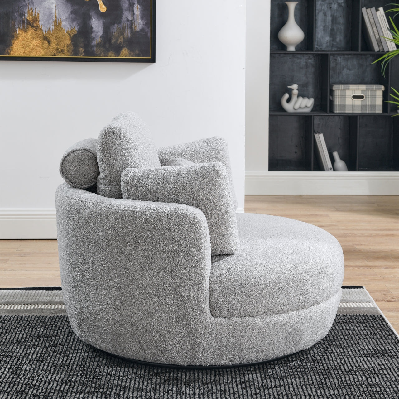 JANELLE Oversized Swivel Chair 39" Chair