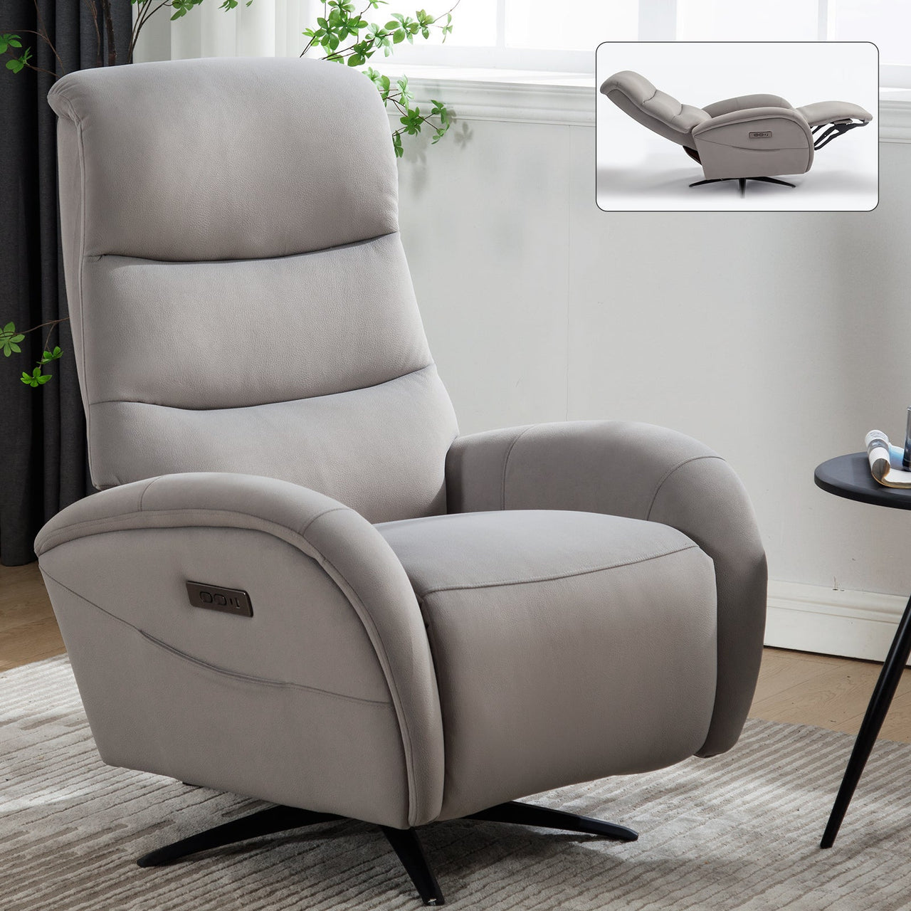 QORVANIX 32" Swivel Recliner Chair