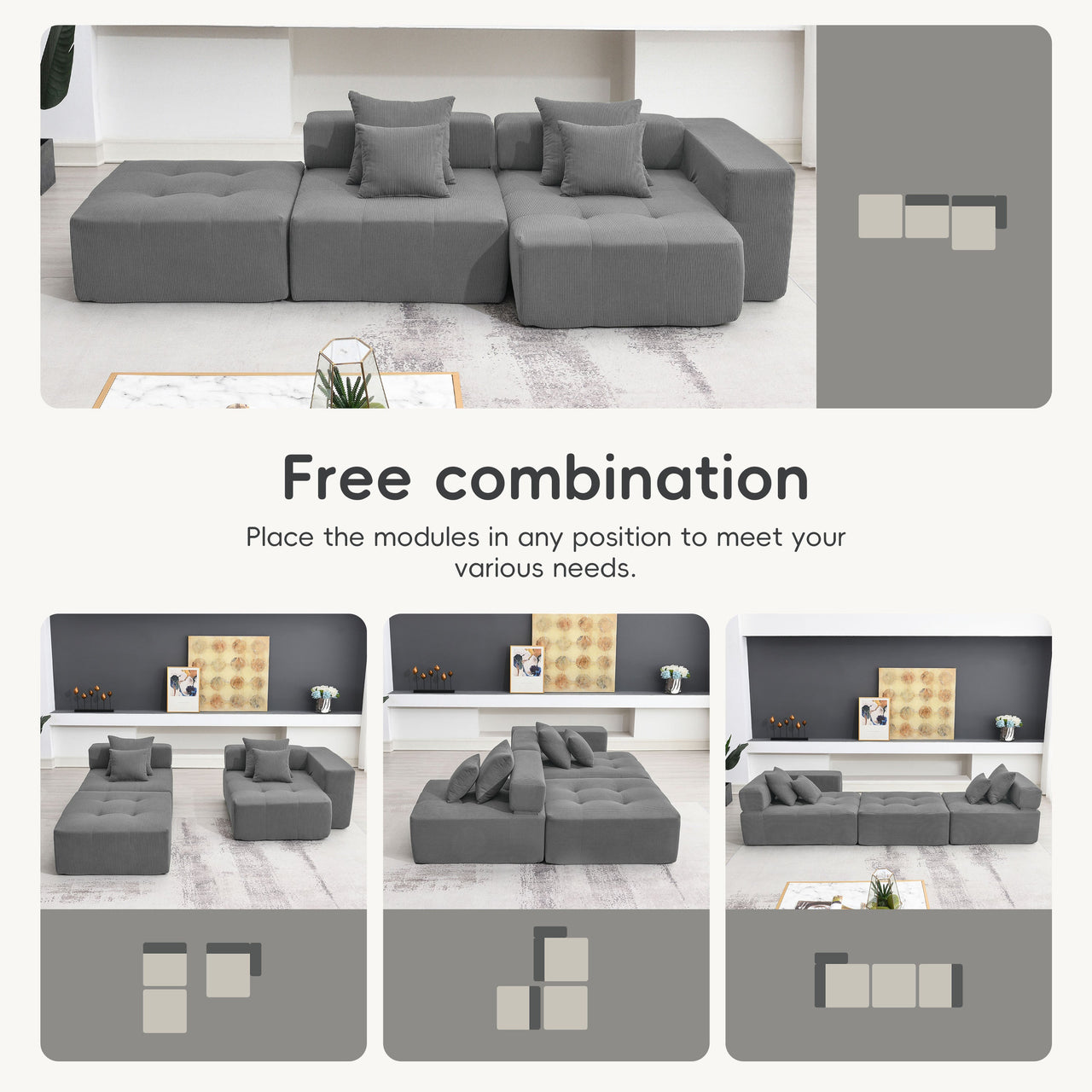 LAVYON 105" Sectional Sofa