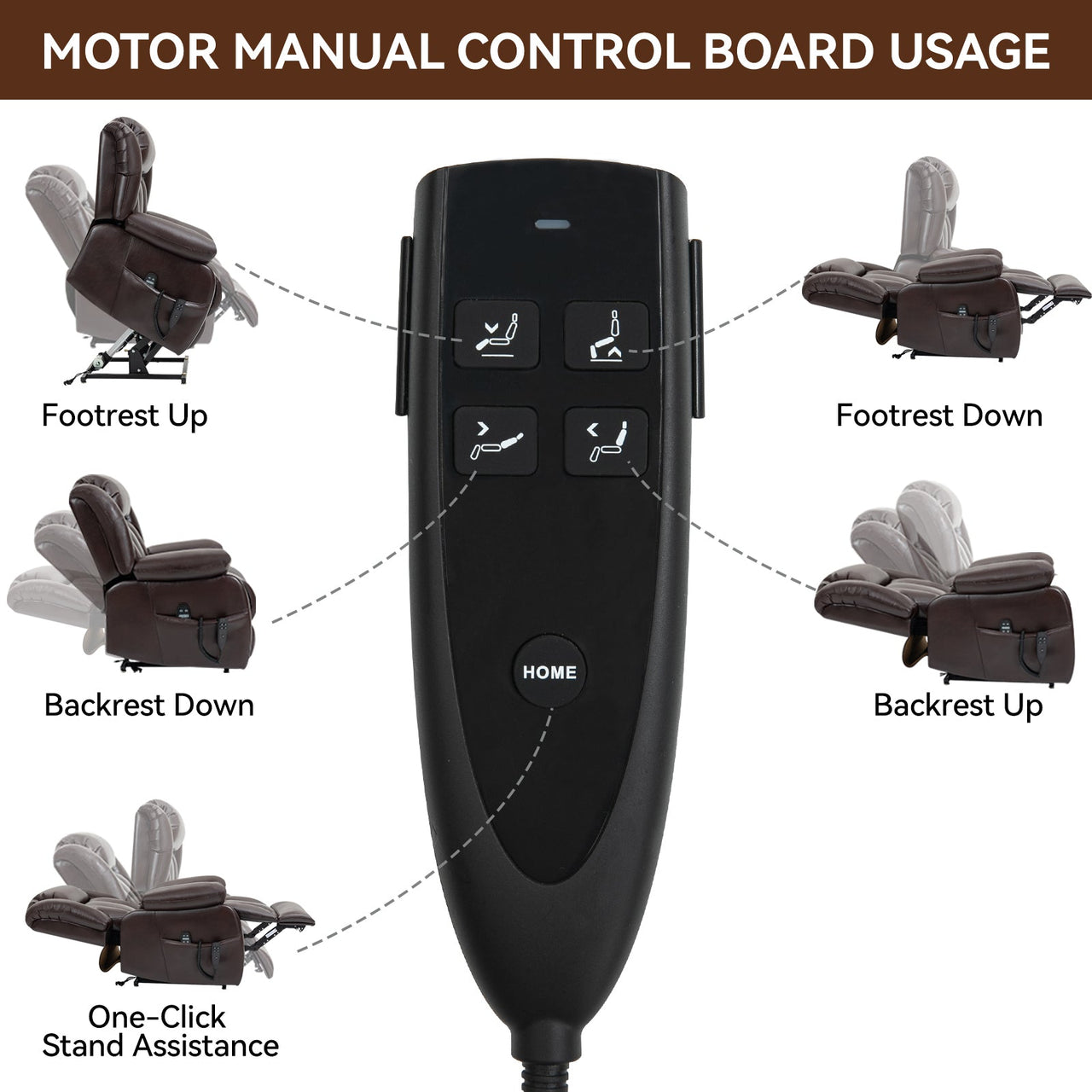 COZYLift 36" Recliner with Heat Massage - 5516