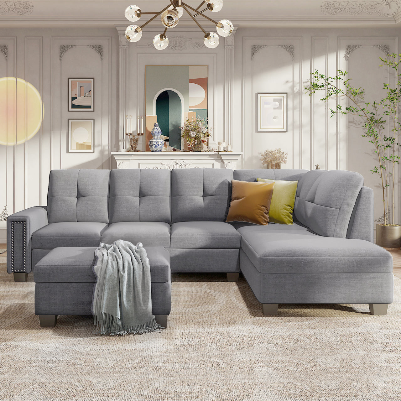 VELVAR 105" Sectional Sofa