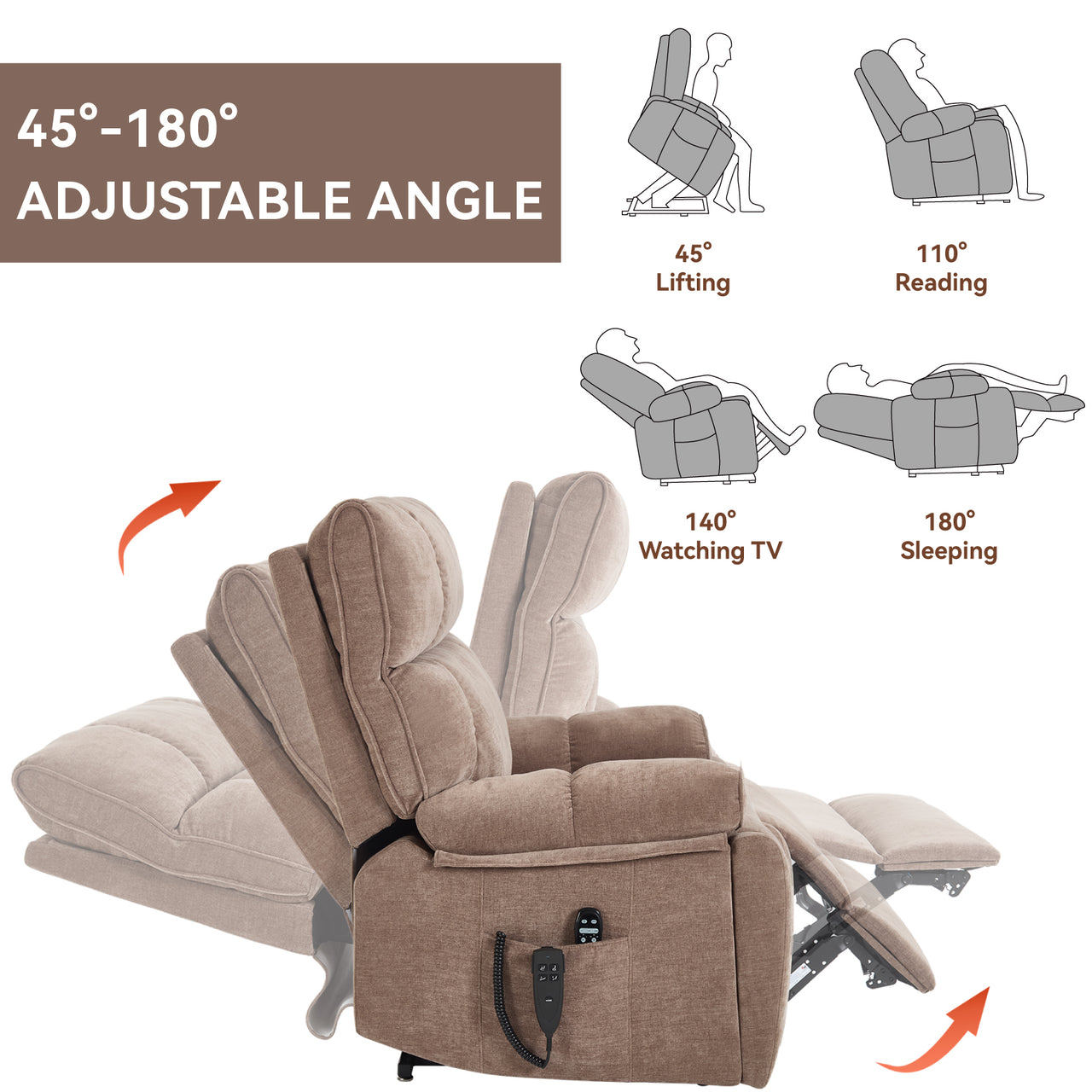 COZYLift 41" Recliner with Heat Massage - 0243