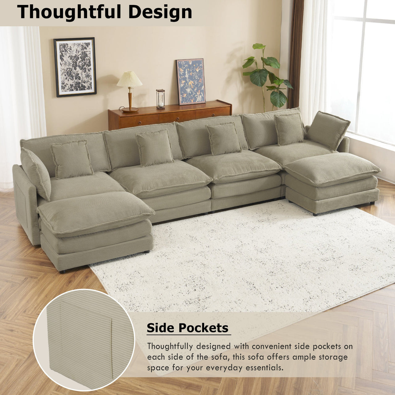 ZENVORIS 150" Sectional Sofa