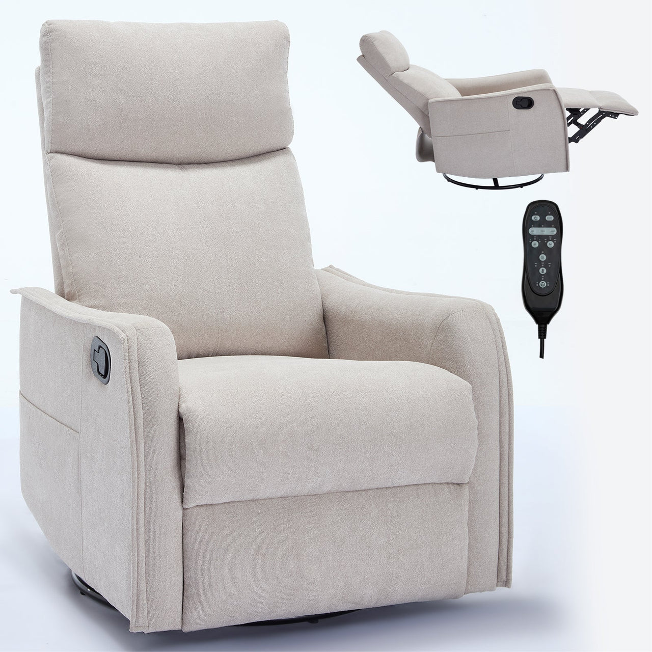 DRENVORIX 27" Recliner with Heat Massage