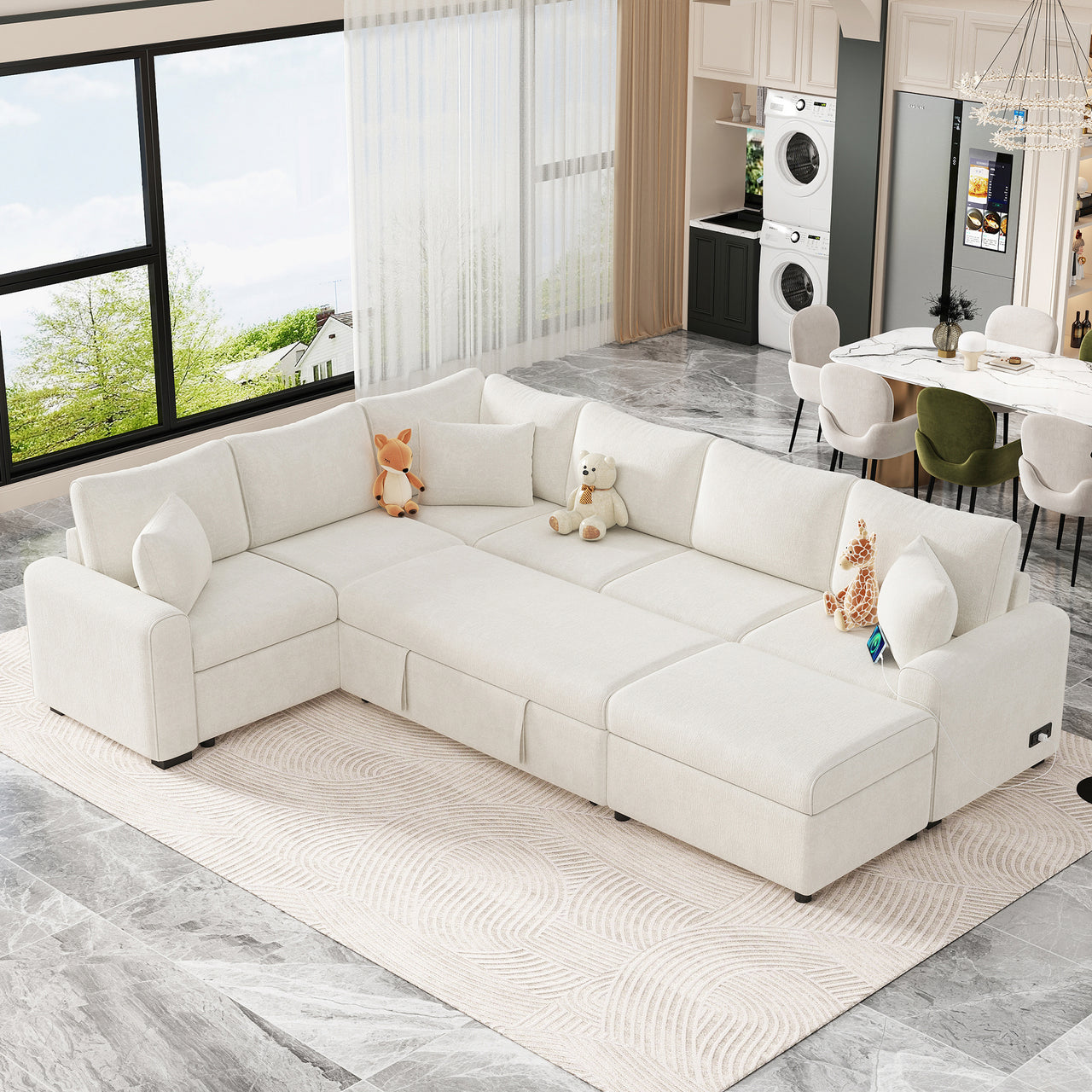 UNA 112" Sectional Sofa