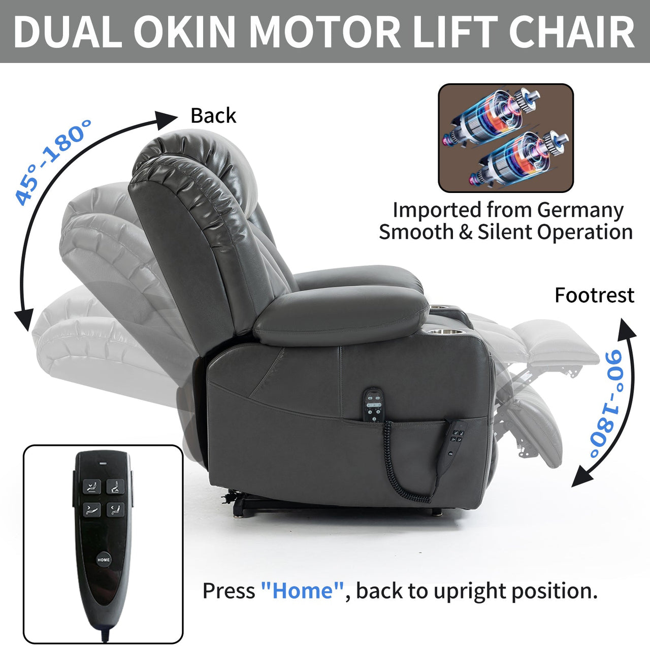 COZYLift 39" Recliner with Heat Massage - 7717