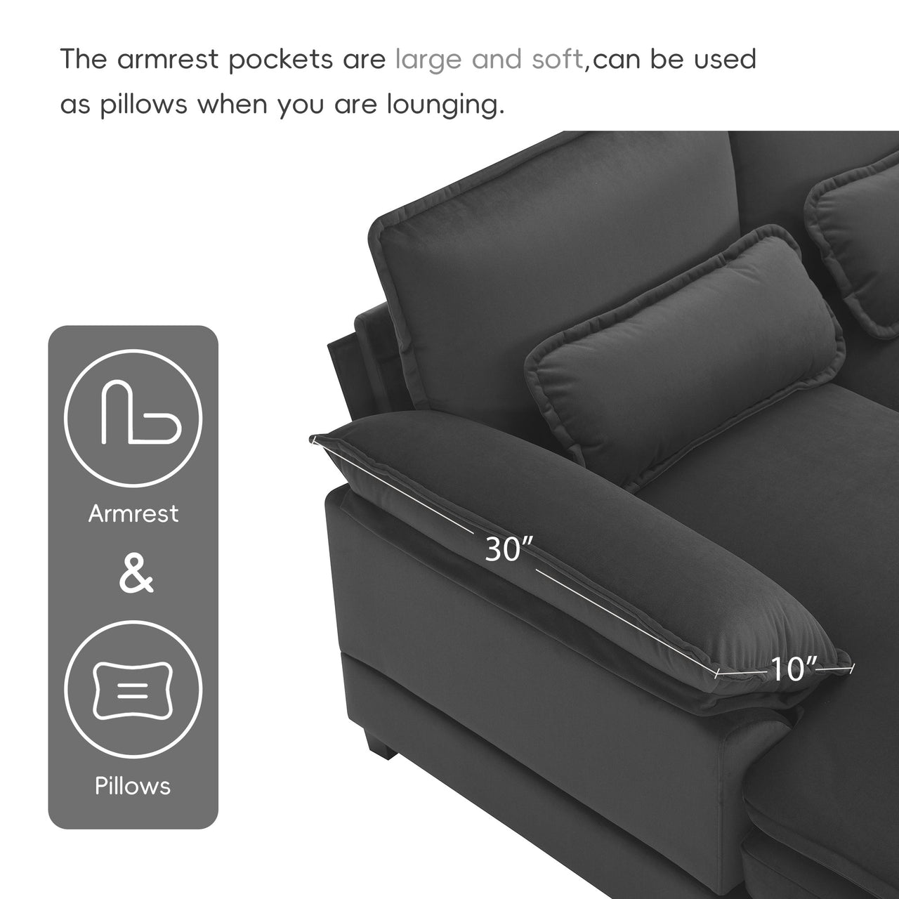 MYRIXA 110" Sectional Sofa