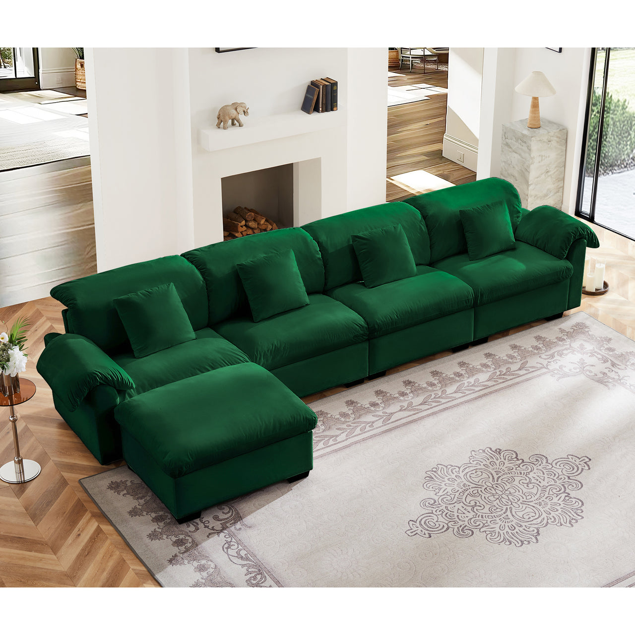 GIANNA 155" Oversize Sofa With 1 Ottoman - Clearance
