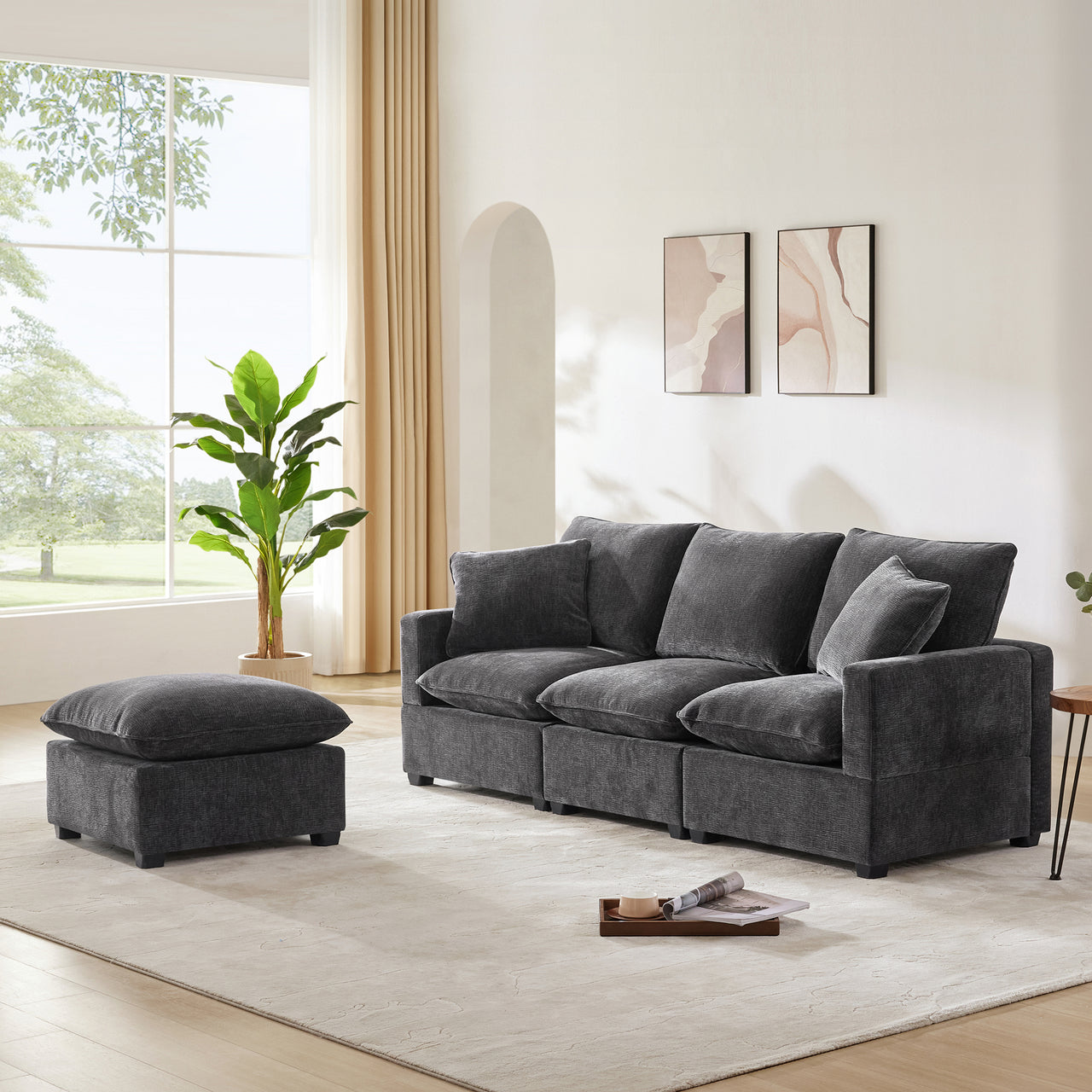 CALLISTO Modular 3 Pieces w/ Ottoman