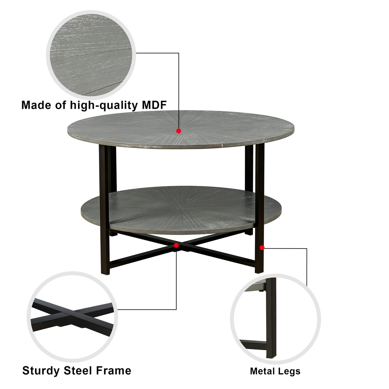 NERVOX 31" Coffee Table