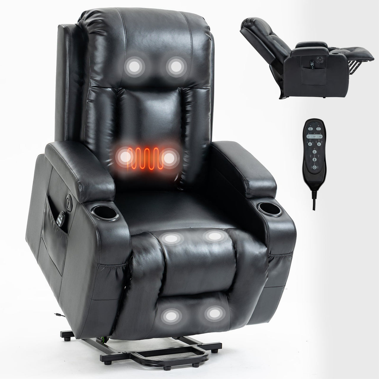 COZYLift 40" Recliner with Heat Massage - 0988