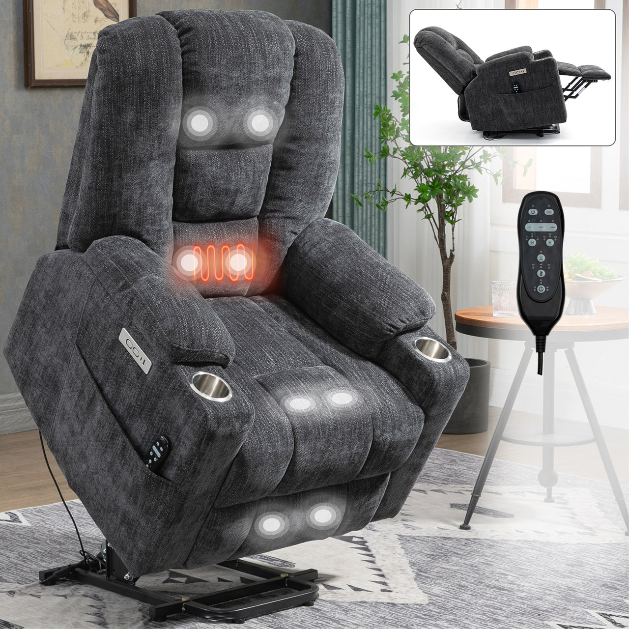 COZYLift 34" Recliner with Heat Massage - 1971