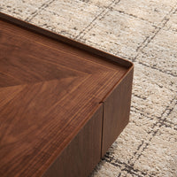 Thumbnail for BRENZIA Square Walnut Coffee Table