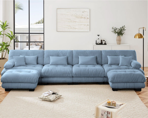 Comfy Sofa with Ottomans