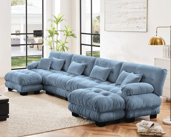 Comfy Sofa with Ottomans