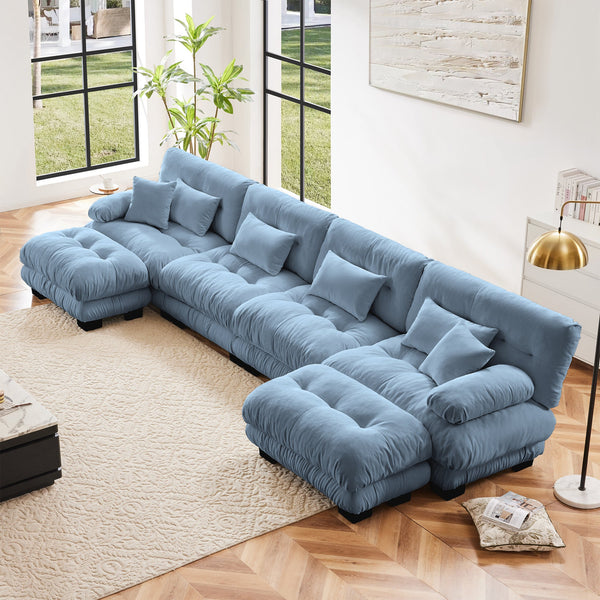 Comfy Sofa with Ottomans