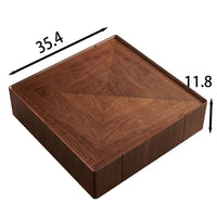 Thumbnail for BRENZIA Square Walnut Coffee Table