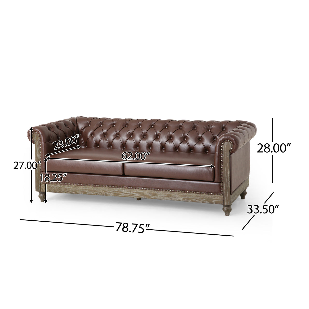 SOLIS 79" Chesterfield Sofa